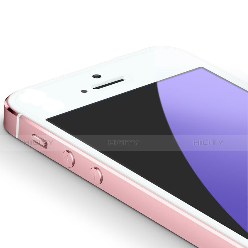 Film Protecteur d'Ecran Verre Trempe Anti-Lumiere Bleue pour Apple iPhone 4S Bleu Plus