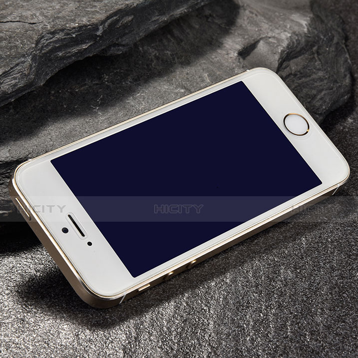 Film Protecteur d'Ecran Verre Trempe Anti-Lumiere Bleue pour Apple iPhone SE Bleu Plus