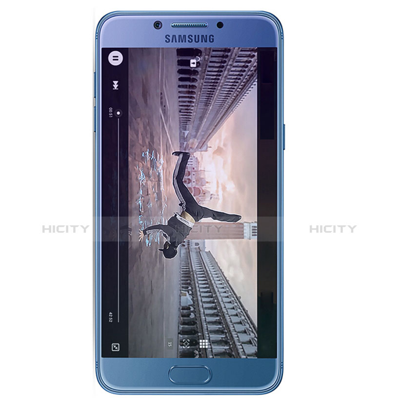 Film Protecteur d'Ecran Verre Trempe Anti-Lumiere Bleue pour Samsung Galaxy C5 Pro C5010 Bleu Plus