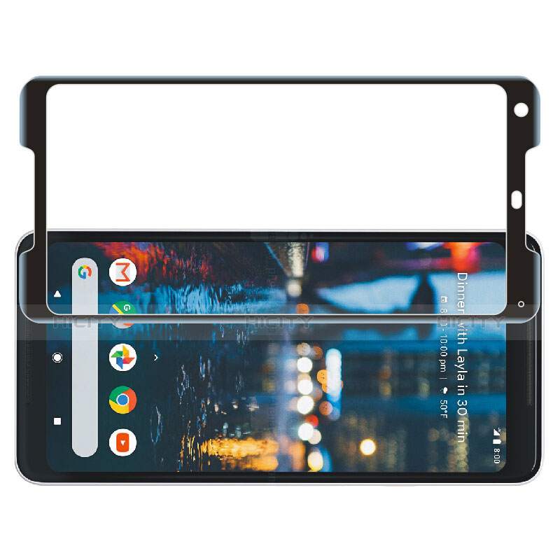 Film Protecteur d'Ecran Verre Trempe Integrale F02 pour Google Pixel 2 XL Noir Plus