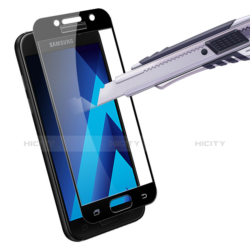 Film Protecteur d'Ecran Verre Trempe Integrale F03 pour Samsung Galaxy A3 (2017) SM-A320F Noir Plus