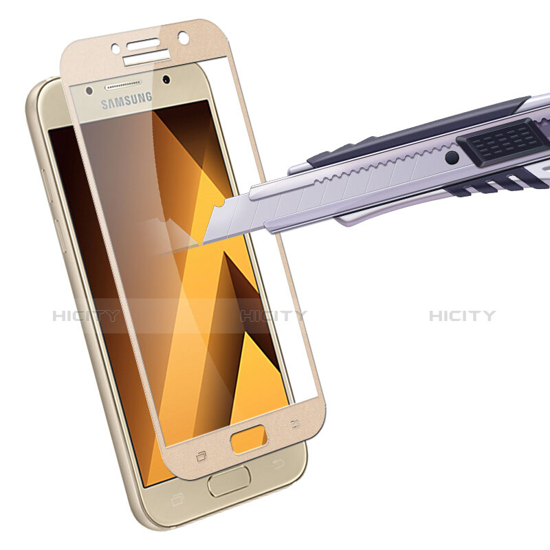 Film Protecteur d'Ecran Verre Trempe Integrale F03 pour Samsung Galaxy A3 (2017) SM-A320F Or Plus