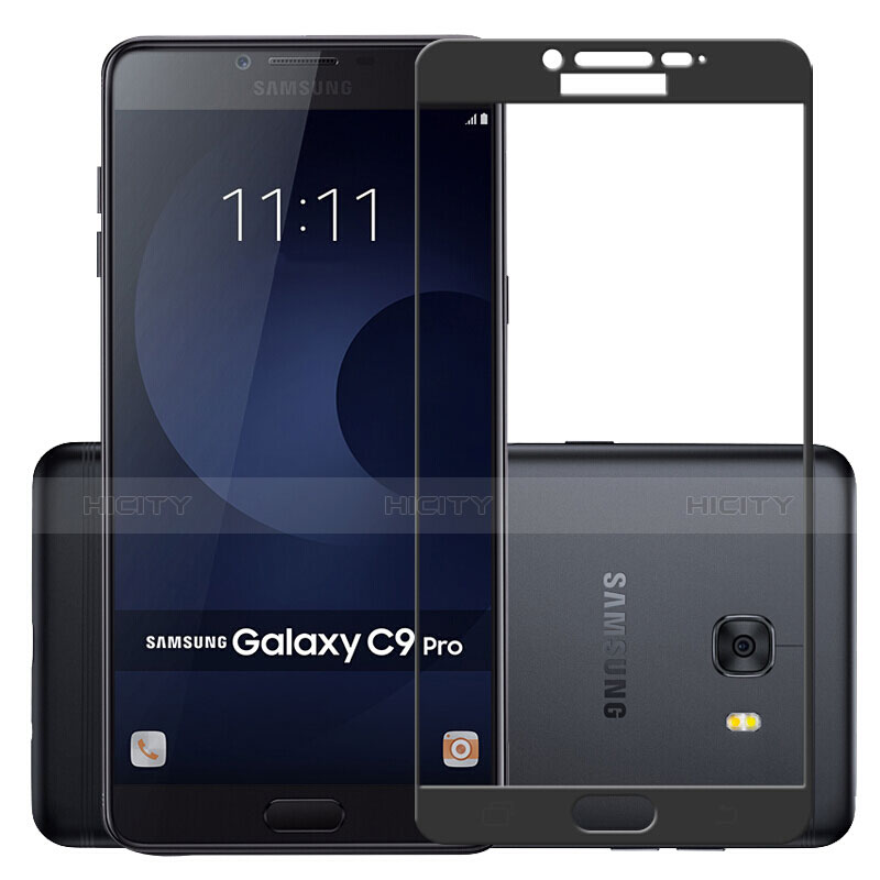 Film Protecteur d'Ecran Verre Trempe Integrale F04 pour Samsung Galaxy C9 Pro C9000 Noir Plus