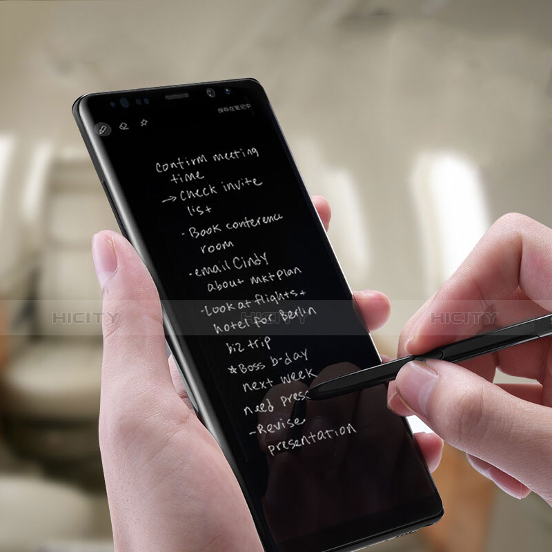 Film Protecteur d'Ecran Verre Trempe Integrale F08 pour Samsung Galaxy Note 8 Noir Plus