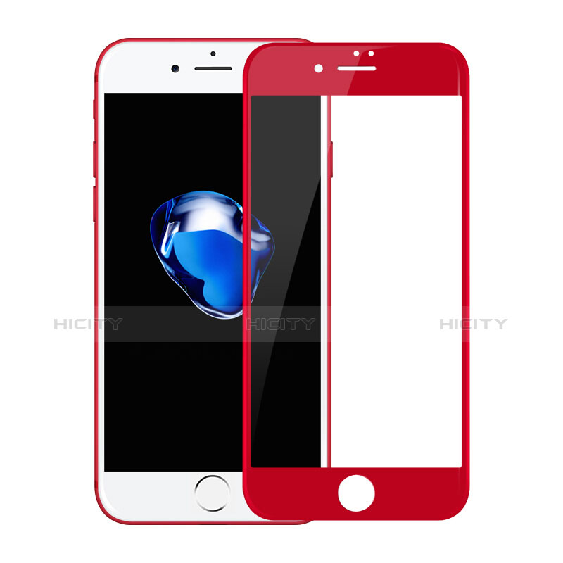 Film Protecteur d'Ecran Verre Trempe Integrale F19 pour Apple iPhone 8 Plus Rouge Plus