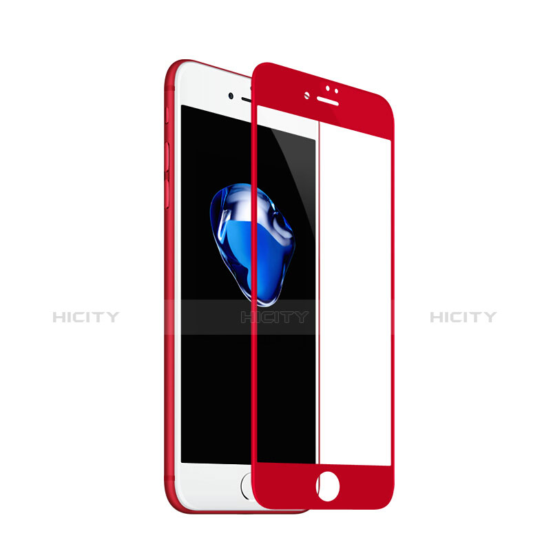 Film Protecteur d'Ecran Verre Trempe Integrale F19 pour Apple iPhone 8 Plus Rouge Plus