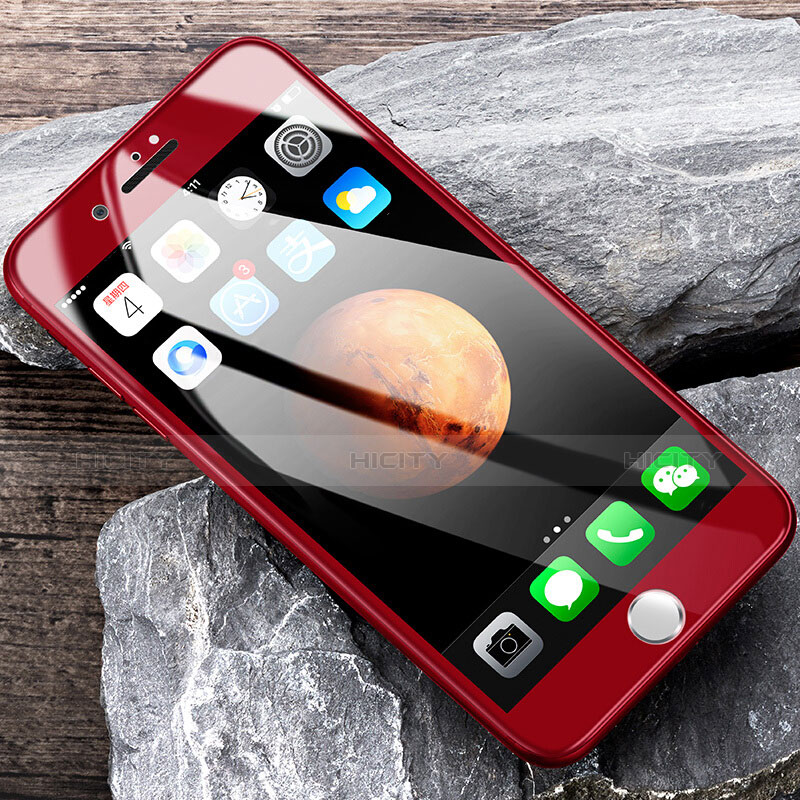 Film Protecteur d'Ecran Verre Trempe Integrale F24 pour Apple iPhone 7 Plus Rouge Plus