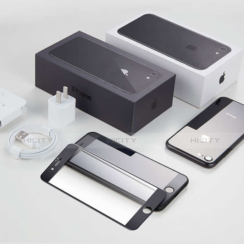 Film Protecteur d'Ecran Verre Trempe Integrale G01 pour Apple iPhone 8 Noir Plus