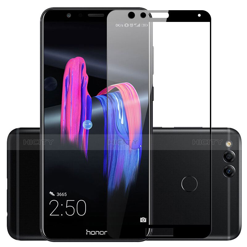 Film Protecteur d'Ecran Verre Trempe Integrale pour Huawei Honor Play 7X Noir Plus