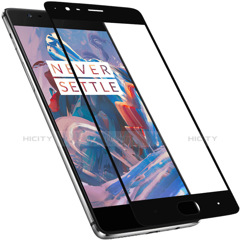 Film Protecteur d'Ecran Verre Trempe Integrale pour OnePlus 3 Noir Plus