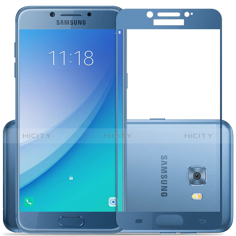 Film Protecteur d'Ecran Verre Trempe Integrale pour Samsung Galaxy C5 Pro C5010 Bleu Plus