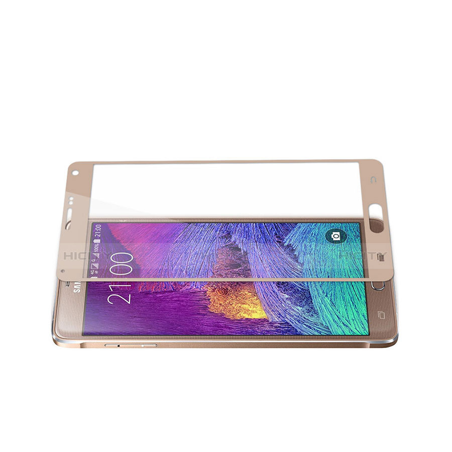 Film Protecteur d'Ecran Verre Trempe Integrale pour Samsung Galaxy Note 4 Duos N9100 Dual SIM Or Plus