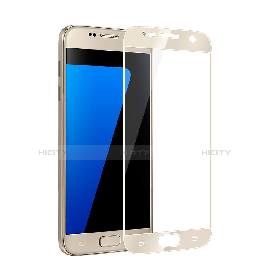 Film Protecteur d'Ecran Verre Trempe Integrale pour Samsung Galaxy S6 Duos SM-G920F G9200 Or Plus