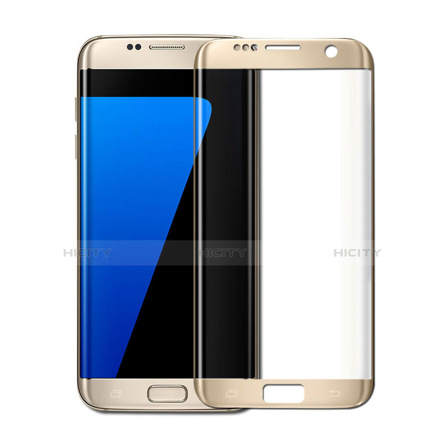 Film Protecteur d'Ecran Verre Trempe Integrale pour Samsung Galaxy S7 Edge G935F Or Plus
