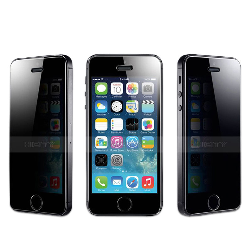 Film Protecteur d'Ecran Verre Trempe Privacy pour Apple iPhone 5 Bleu Plus