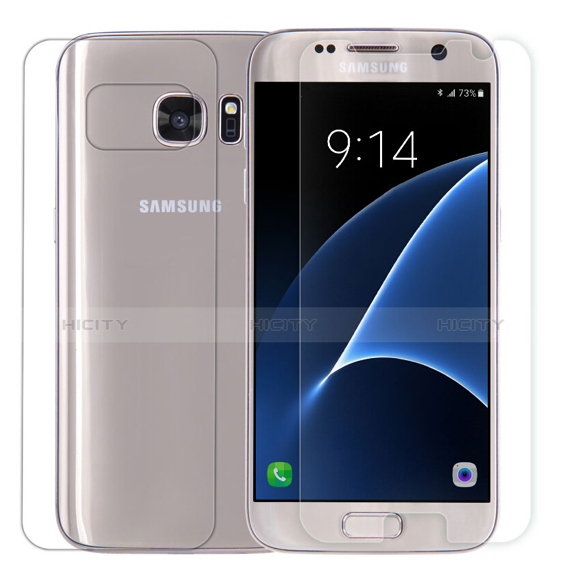 Film Protection Protecteur d'Ecran Avant et Arriere Verre Trempe pour Samsung Galaxy S7 G930F G930FD Clair Plus
