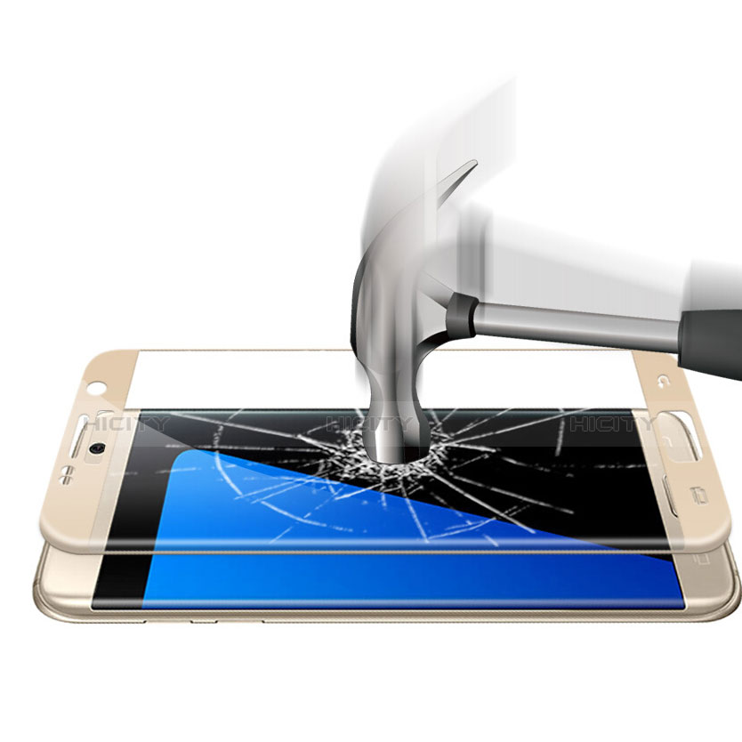 Film Protection Protecteur d'Ecran Verre Trempe Integrale F03 pour Samsung Galaxy S7 Edge G935F Or Plus