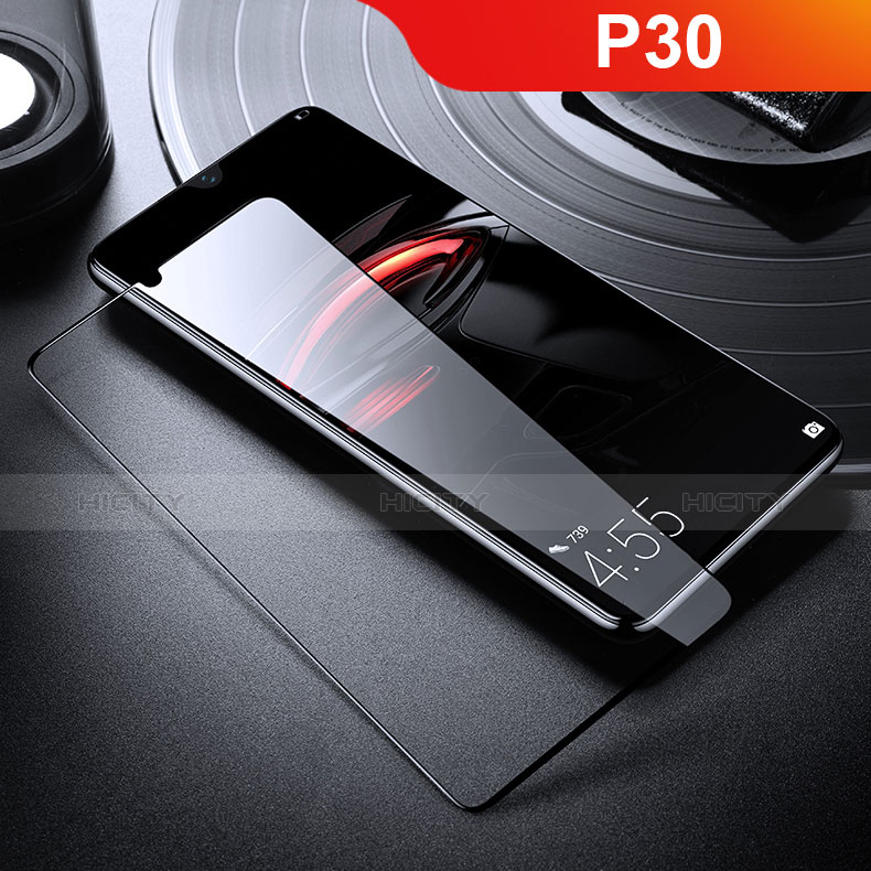 Film Protection Protecteur d'Ecran Verre Trempe Integrale pour Huawei P30 Noir Plus