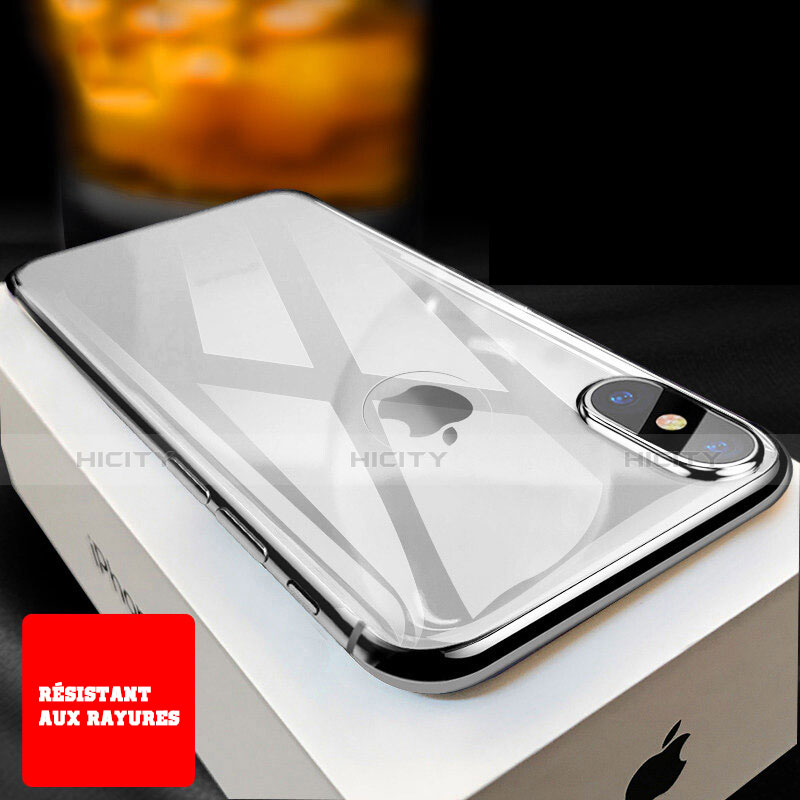 Film Protection Verre Trempe Arriere Protecteur d'Ecran B02 pour Apple iPhone Xs Max Blanc Plus