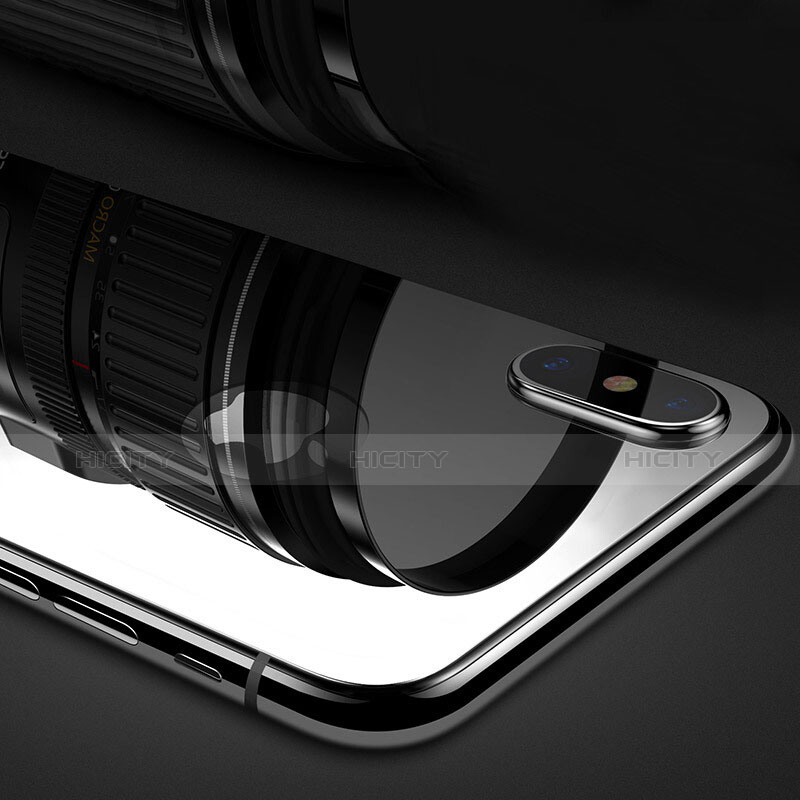 Film Protection Verre Trempe Arriere Protecteur d'Ecran B02 pour Apple iPhone Xs Max Noir Plus