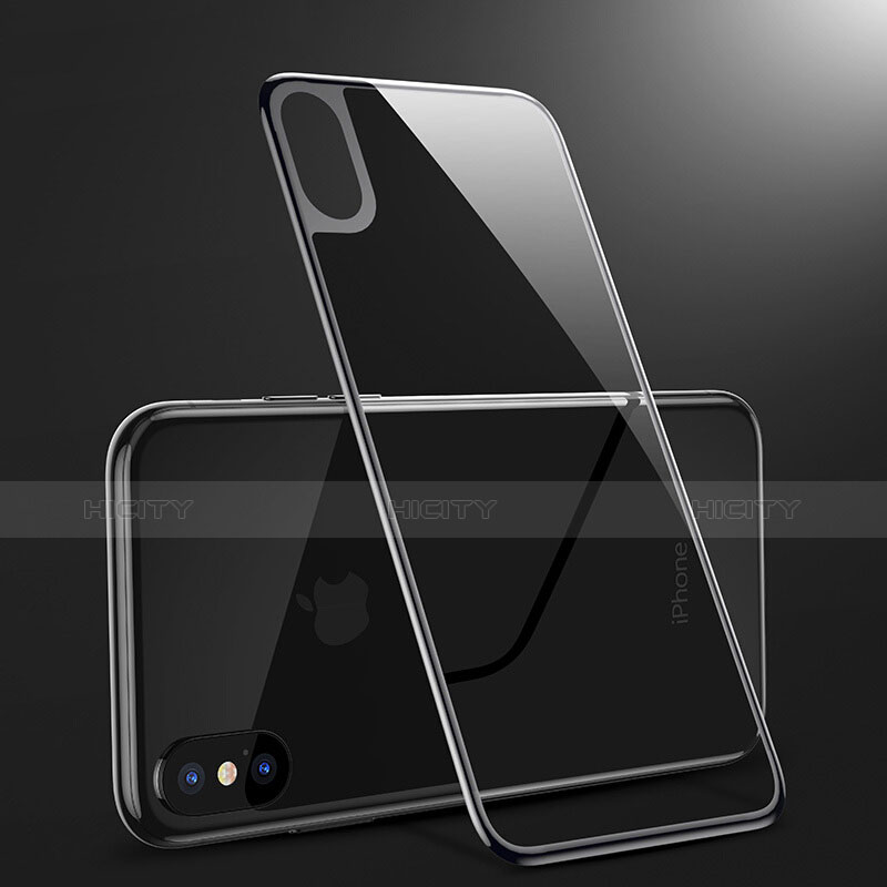 Film Protection Verre Trempe Arriere Protecteur d'Ecran B09 pour Apple iPhone Xs Max Noir Plus