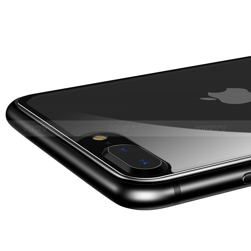 Film Verre Trempe Arriere Protecteur d'Ecran D01 pour Apple iPhone 7 Plus Noir Plus