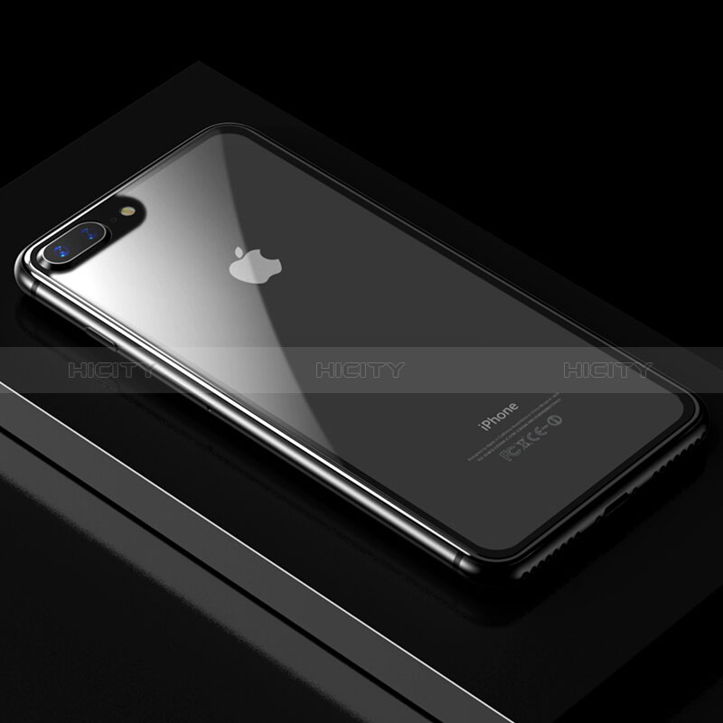 Film Verre Trempe Arriere Protecteur d'Ecran D01 pour Apple iPhone 7 Plus Noir Plus