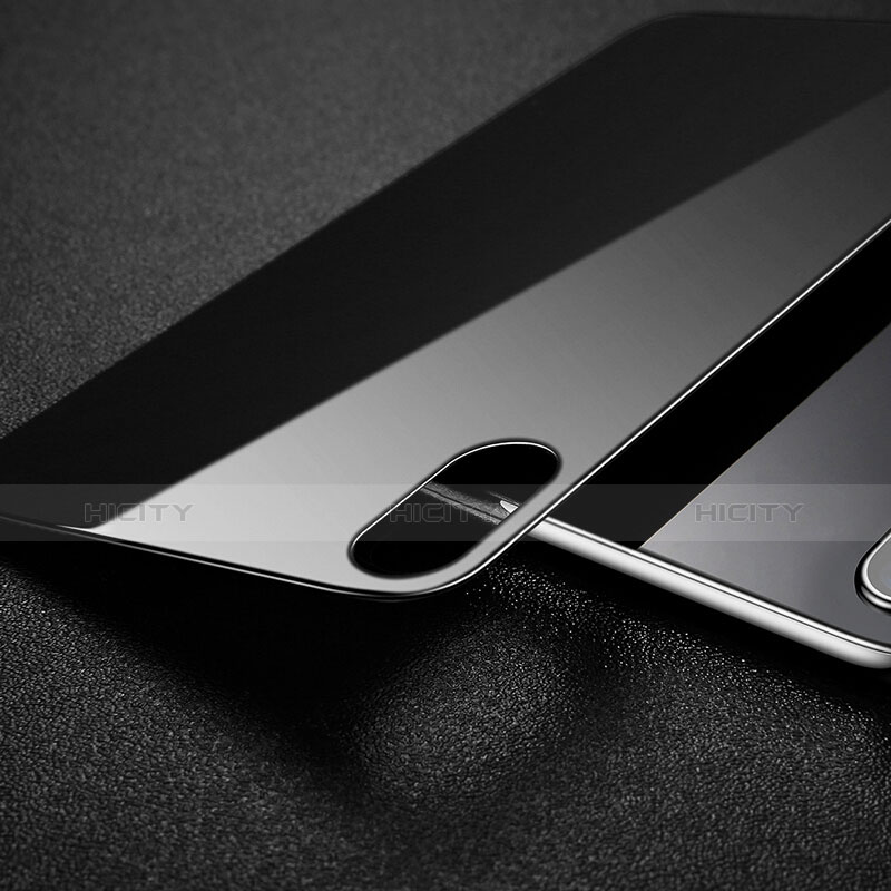 Film Verre Trempe Arriere Protecteur d'Ecran pour Apple iPhone X Noir Plus