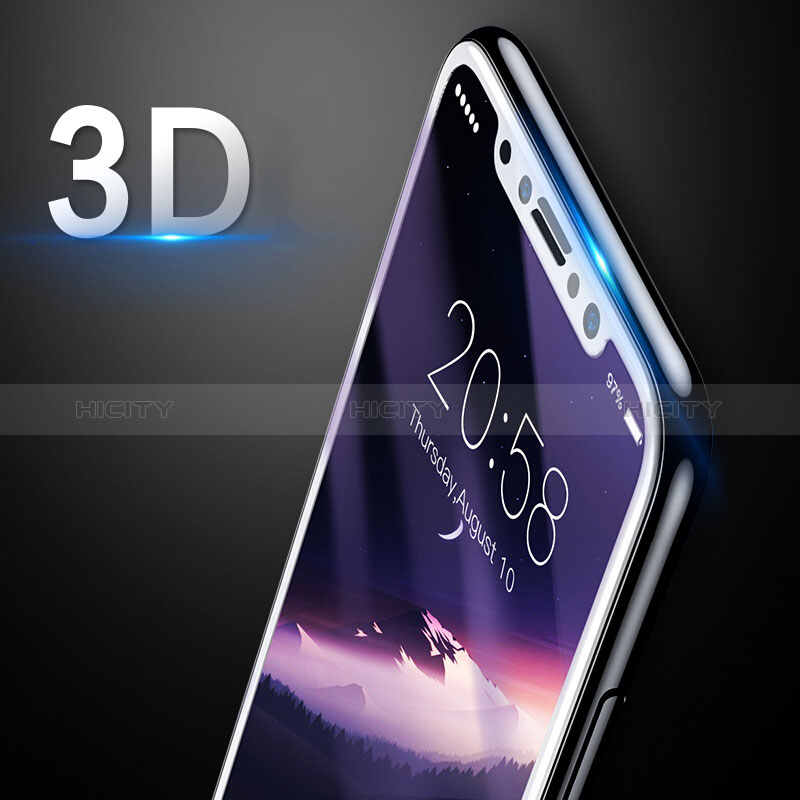 Film Verre Trempe Protecteur d'Ecran 3D pour Apple iPhone X Blanc Plus