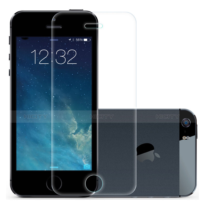 Film Verre Trempe Protecteur d'Ecran T03 pour Apple iPhone 5 Clair Plus