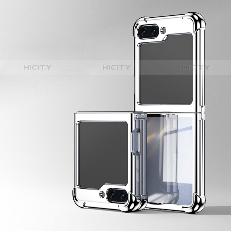 Housse Antichocs Rigide Transparente Crystal AN1 pour Samsung Galaxy Z Flip5 5G Argent Plus