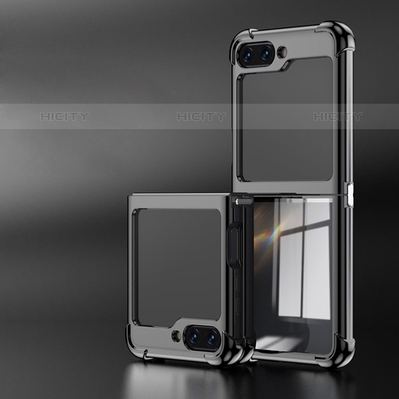 Housse Antichocs Rigide Transparente Crystal AN1 pour Samsung Galaxy Z Flip5 5G Noir Plus