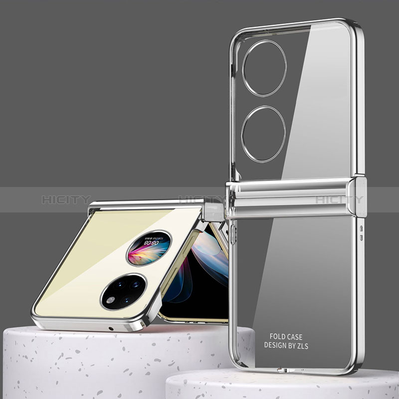 Housse Antichocs Rigide Transparente Crystal ZL1 pour Huawei P60 Pocket Argent Plus