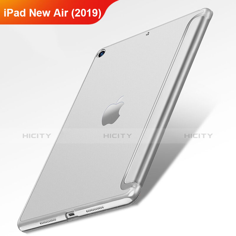 Housse Clapet Portefeuille Livre Cuir L01 pour Apple iPad New Air (2019) 10.5 Argent Plus