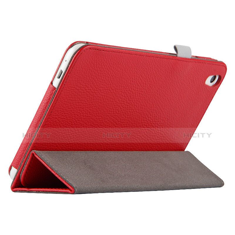 Housse Clapet Portefeuille Livre Cuir L01 pour Huawei Honor Pad 2 Rouge Plus