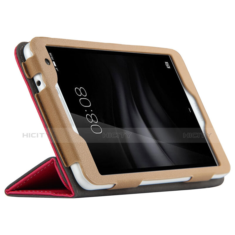 Housse Clapet Portefeuille Livre Cuir L01 pour Huawei MediaPad T2 Pro 7.0 PLE-703L Rouge Plus