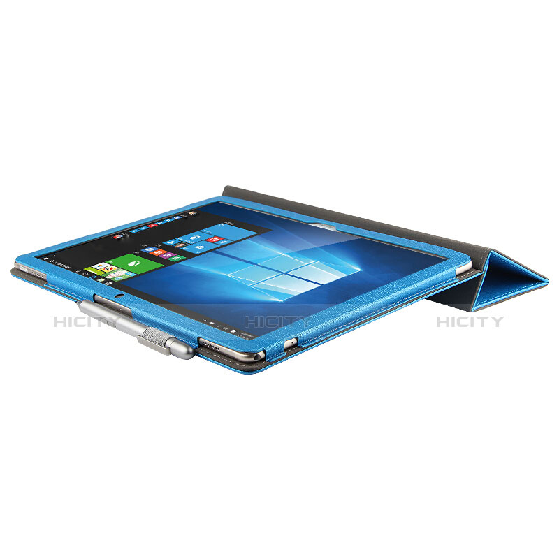 Housse Clapet Portefeuille Livre Cuir pour Huawei Matebook E 12 Bleu Plus