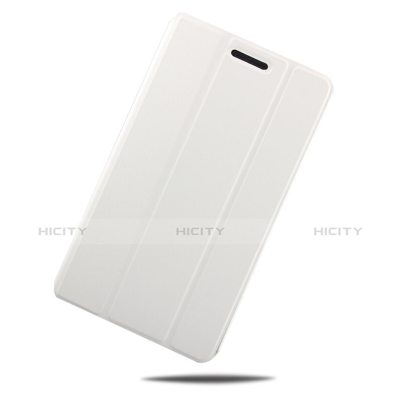 Housse Clapet Portefeuille Livre Cuir pour Huawei Mediapad T1 7.0 T1-701 T1-701U Blanc Plus