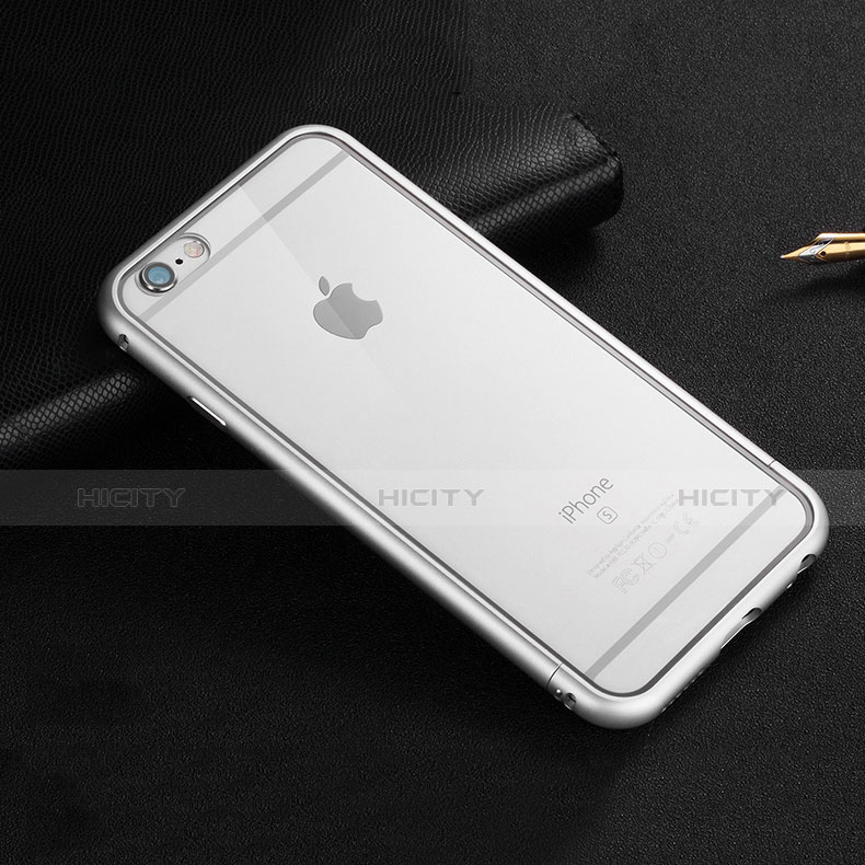 Housse Contour Luxe Aluminum Metal pour Apple iPhone 6S Plus Argent Plus