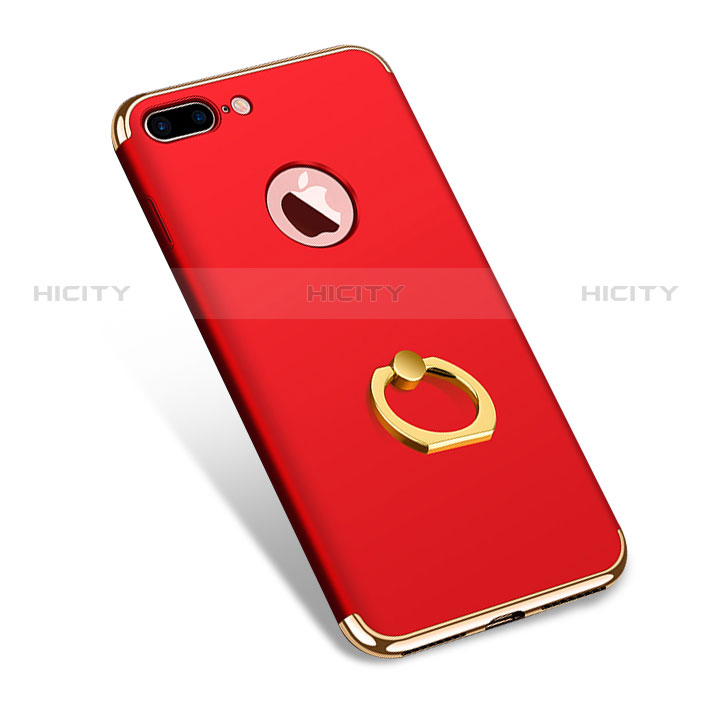 Housse Contour Luxe Metal et Plastique F04 pour Apple iPhone 8 Plus Rouge Plus