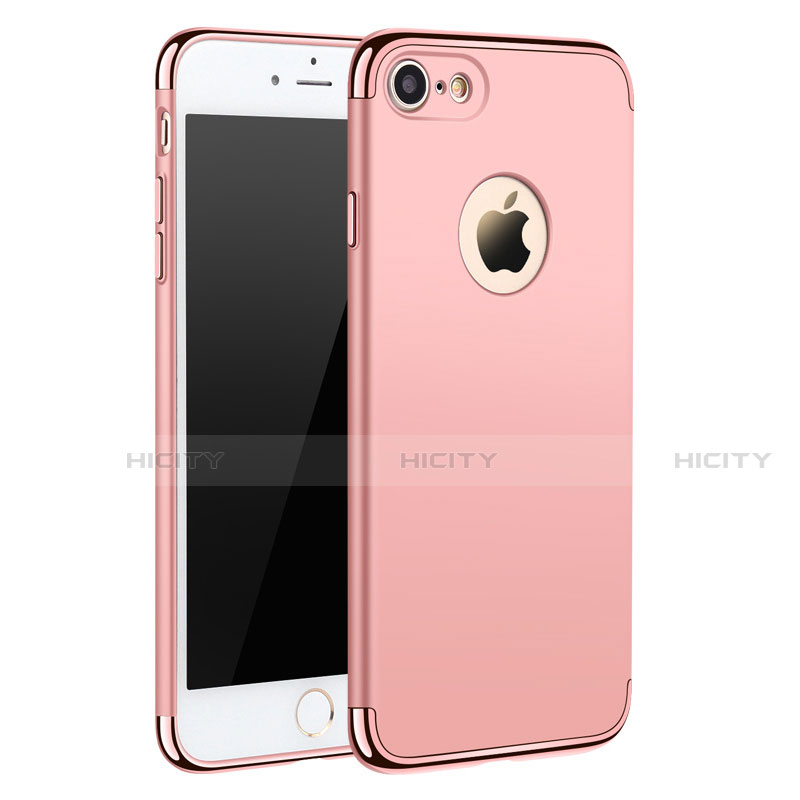 Housse Contour Luxe Metal et Plastique M01 pour Apple iPhone SE (2020) Or Rose Plus
