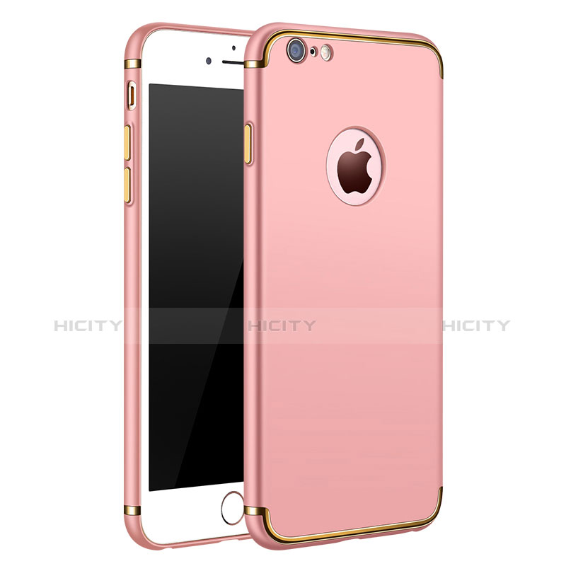 Housse Contour Luxe Metal et Plastique M02 pour Apple iPhone 6 Or Rose Plus