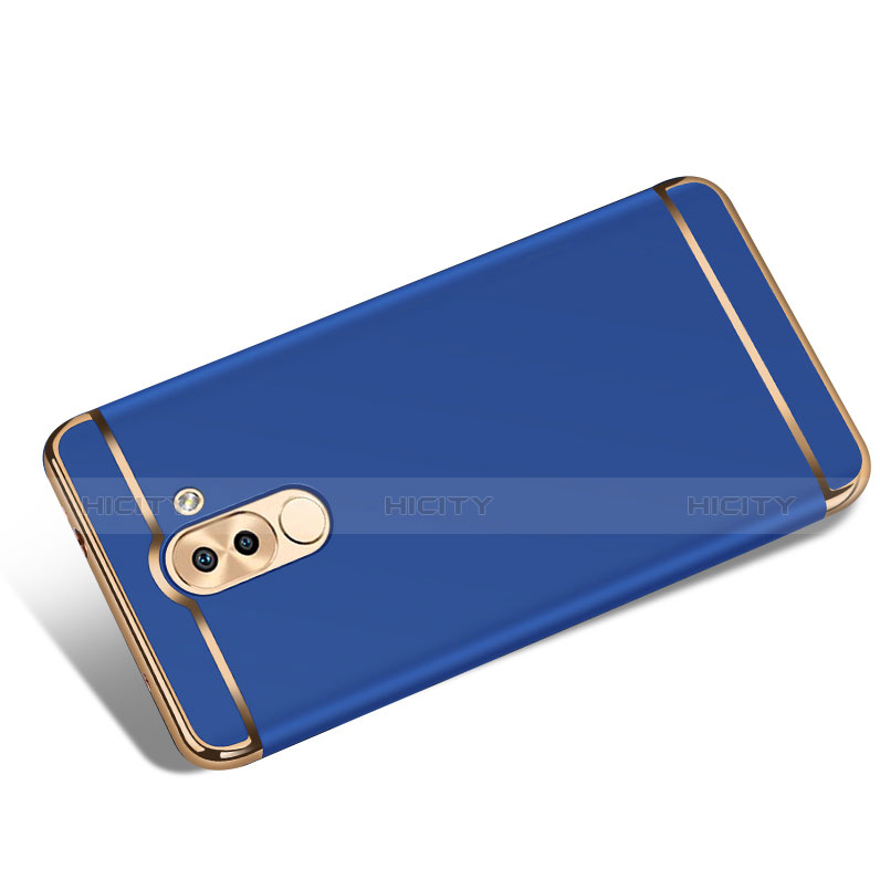 Housse Contour Luxe Metal et Plastique M02 pour Huawei Mate 9 Lite Bleu Plus
