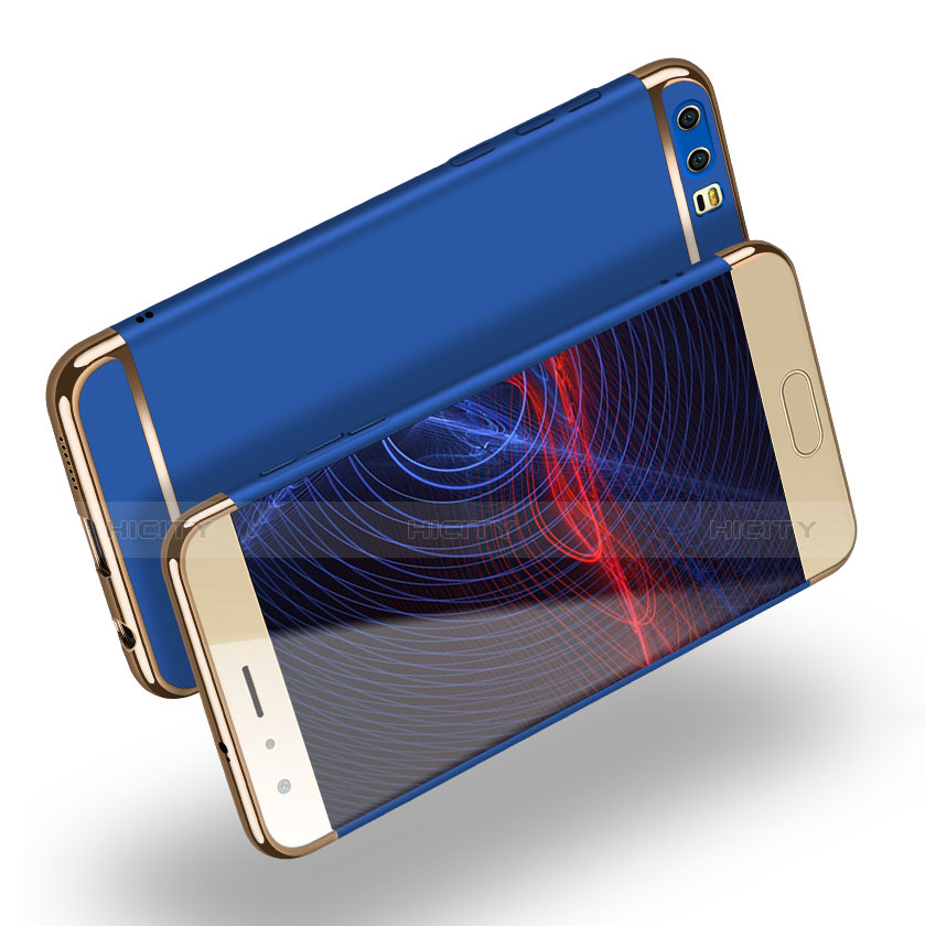 Housse Contour Luxe Metal et Plastique pour Huawei Honor 9 Premium Bleu Plus