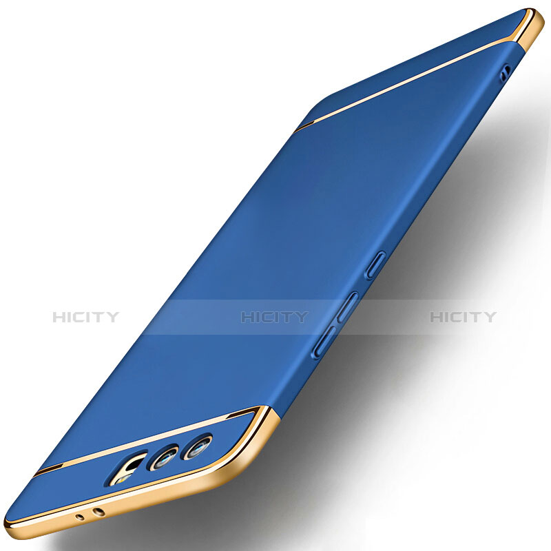 Housse Contour Luxe Metal et Plastique pour Huawei Honor 9 Premium Bleu Plus