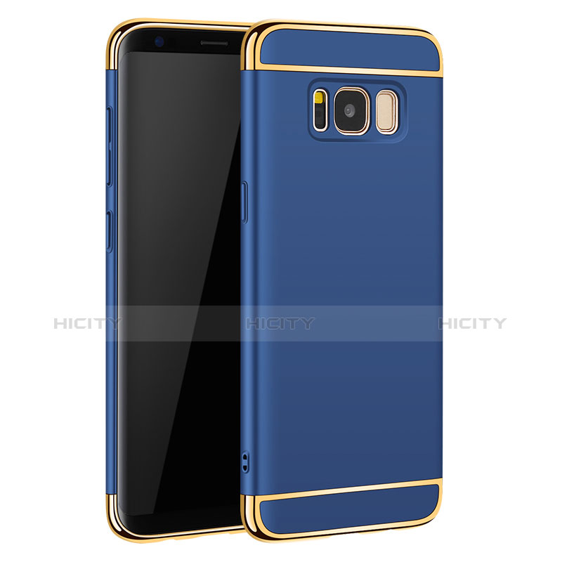 Housse Contour Luxe Metal et Plastique pour Samsung Galaxy S8 Plus Bleu Plus