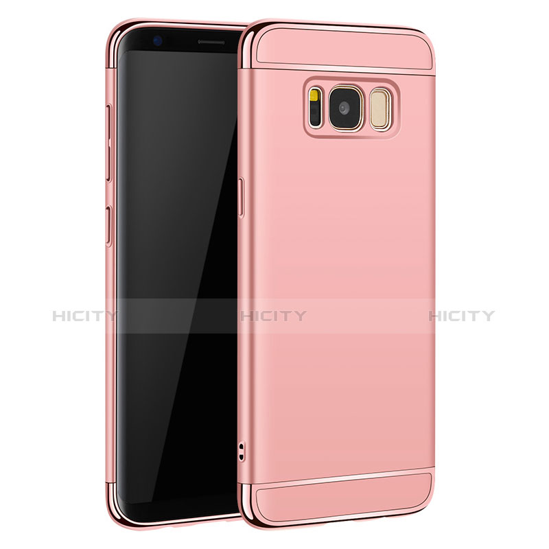 Housse Contour Luxe Metal et Plastique pour Samsung Galaxy S8 Plus Or Rose Plus