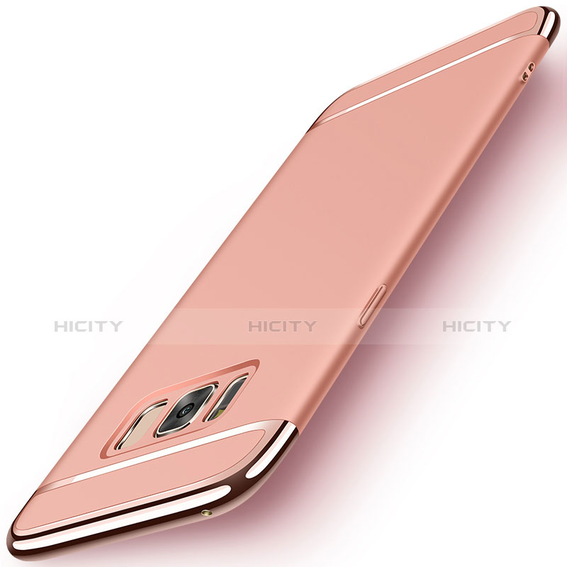 Housse Contour Luxe Metal et Plastique pour Samsung Galaxy S8 Plus Or Rose Plus