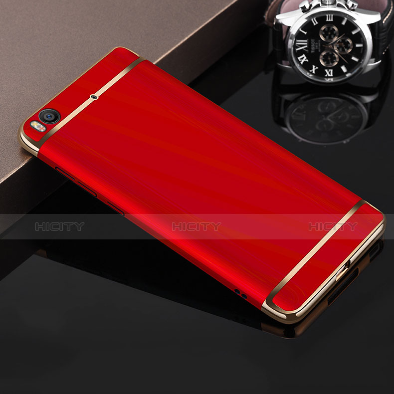 Housse Contour Luxe Metal et Plastique pour Xiaomi Mi 5S 4G Rouge Plus