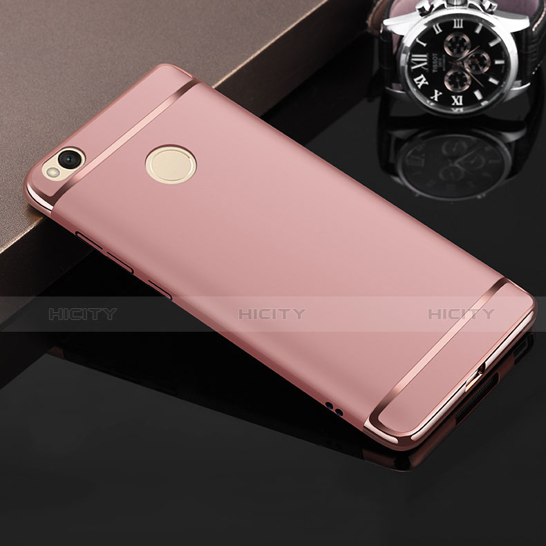Housse Contour Luxe Metal et Plastique pour Xiaomi Redmi 4X Or Rose Plus